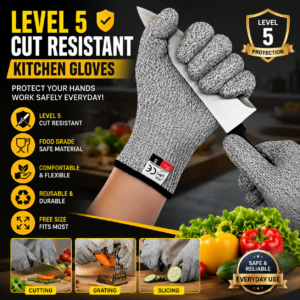 Level 5 Cut Resistant Gloves 🛡️ | Safe Kitchen & Food Preparation Gloves